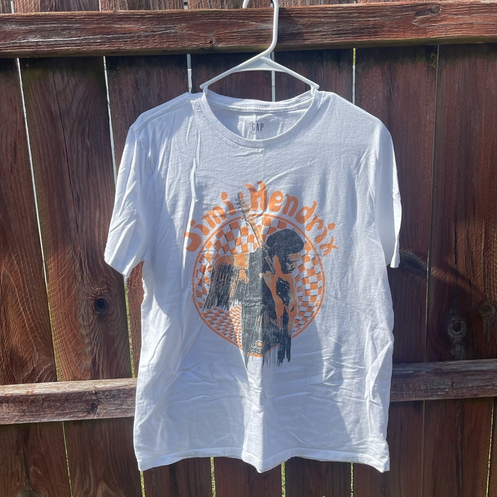GAP White Tee with Jimi Hendrix Graphic - Picture 3 of 6